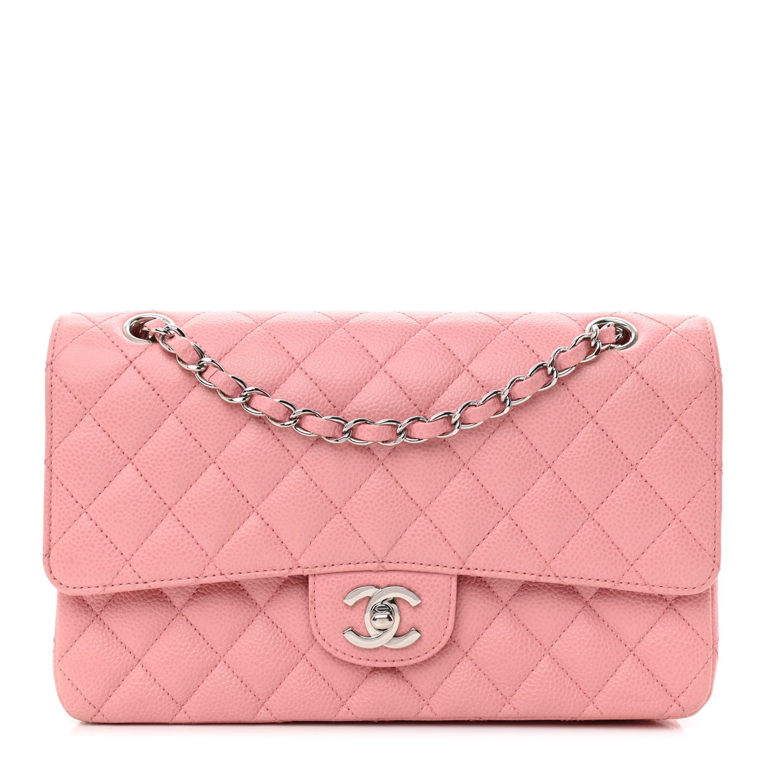 Chanel Caviar Quilted Medium Double Flap Pink 1 of 11