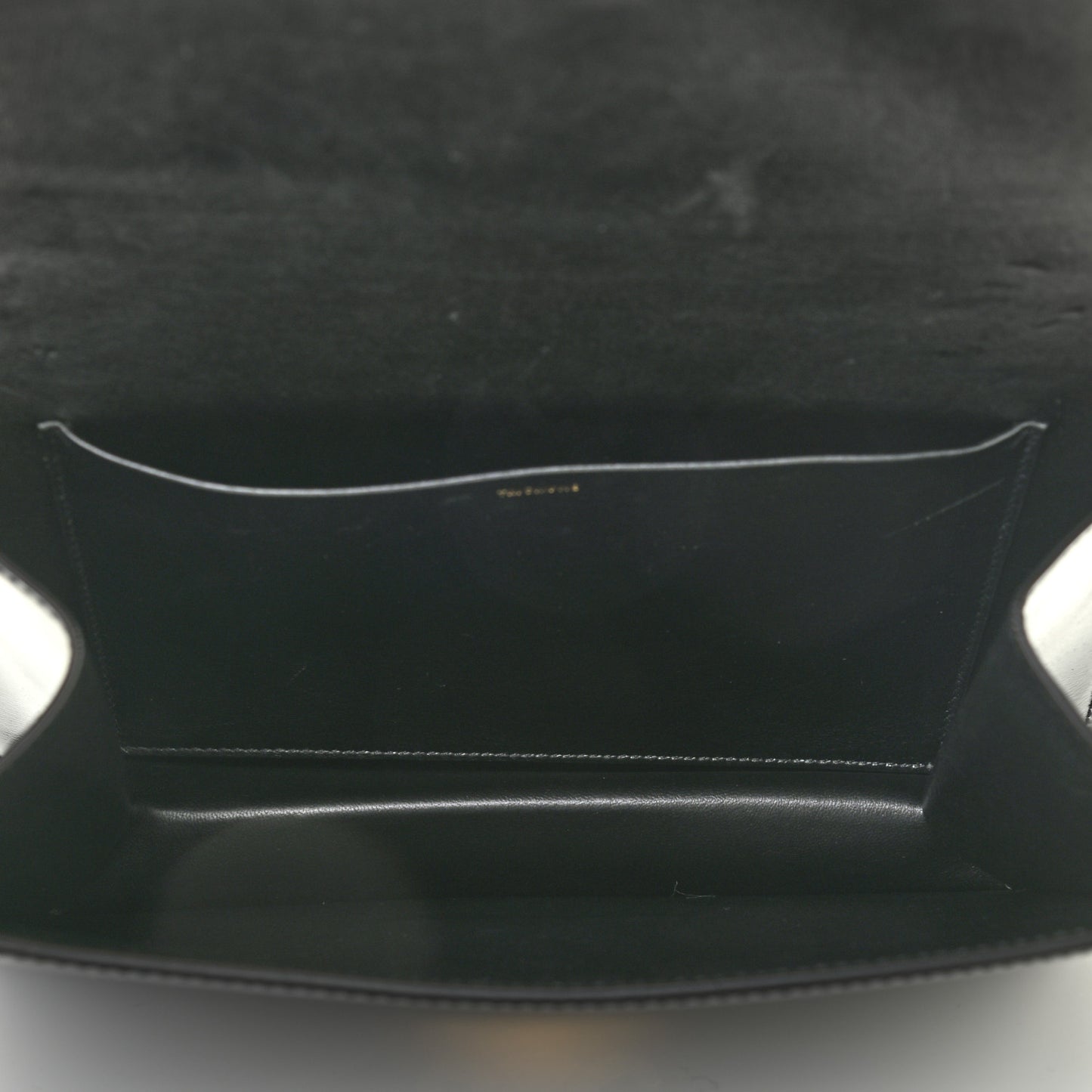 Shiny Calfskin Triomphe Clutch Black