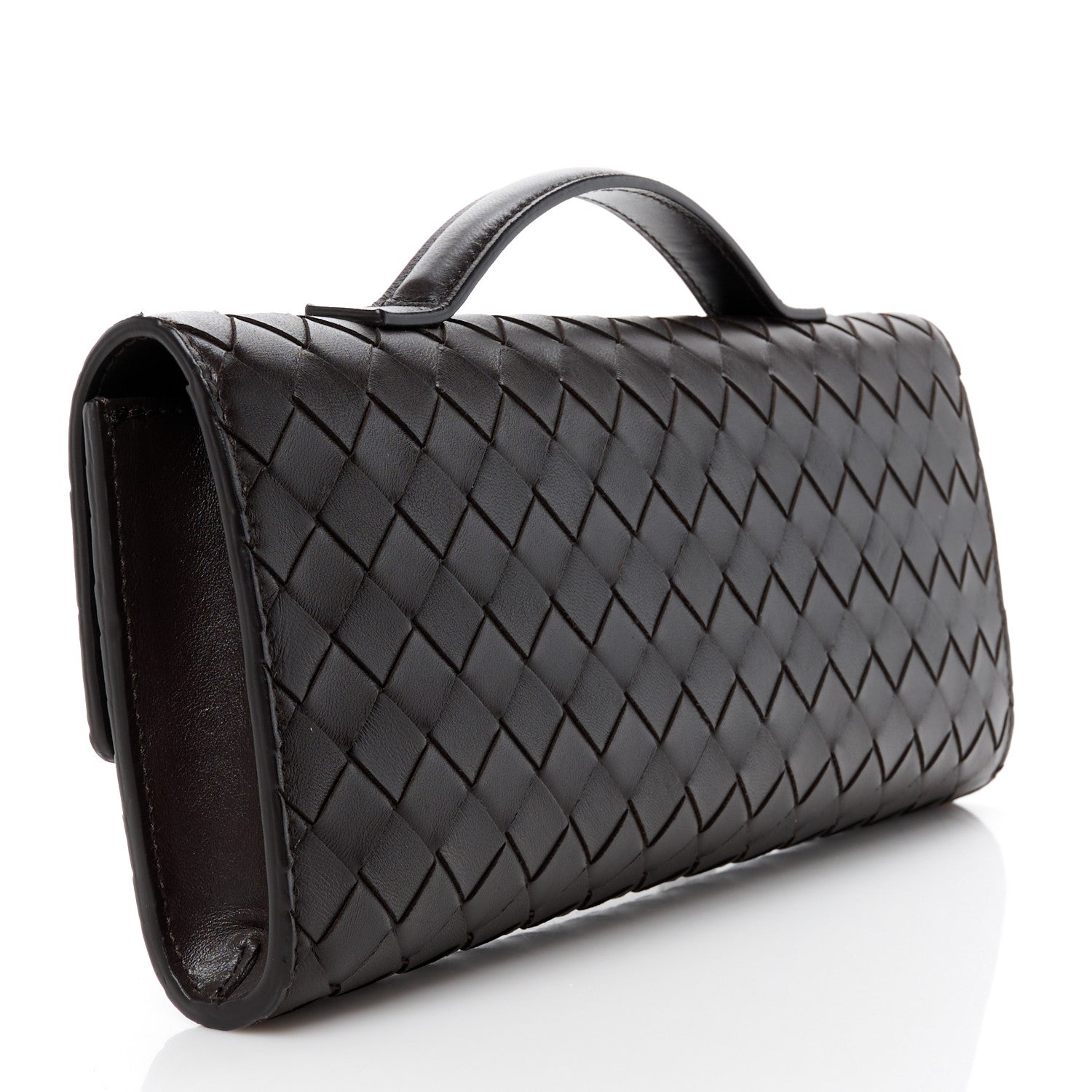 Bottega Veneta Nappa Intrecciato Long Andiamo Top Handle Clutch Fondant 3 of 11