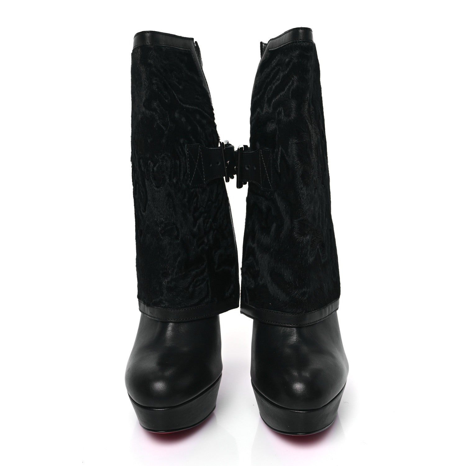 Christian Louboutin Calfskin Karkoul Armony 140 Ankle Boots 39 Black 2 of 9