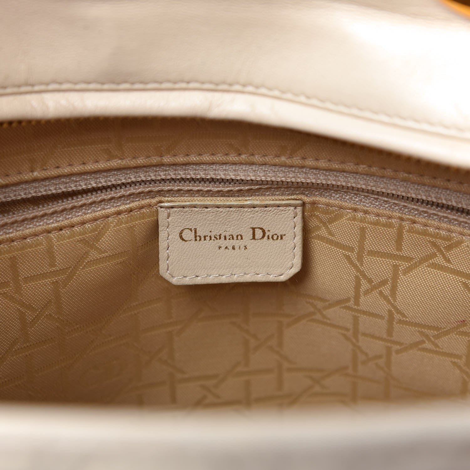 Christian Dior Lambskin Cannage Large Lady Dior Light Beige 8 of 10
