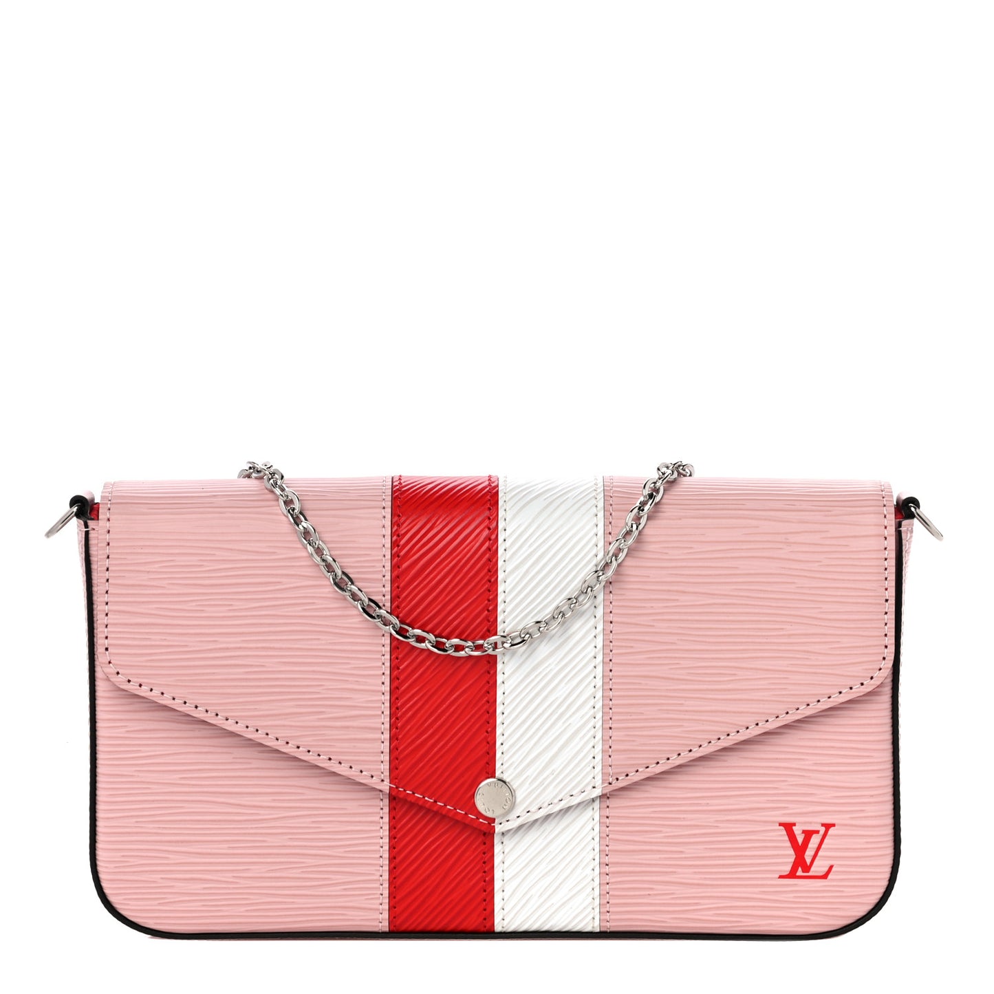 Epi Pochette Felicie Rose Ballerine Stripe