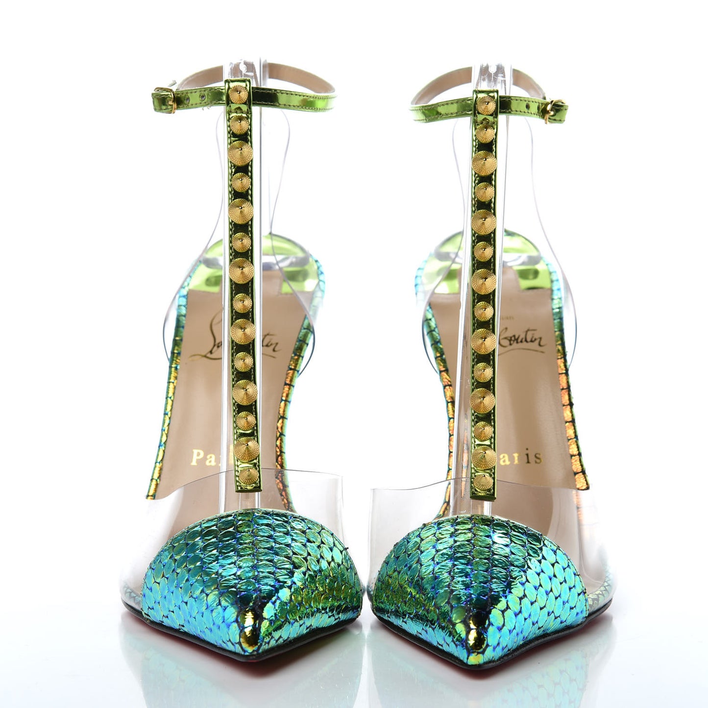 Specchio Ruche PVC Nosy Spikes 100 Pumps 38.5 Taiga