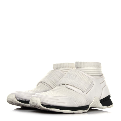 Chanel Stretch Fabric CC Sneakers 39.5 White 3 of 11