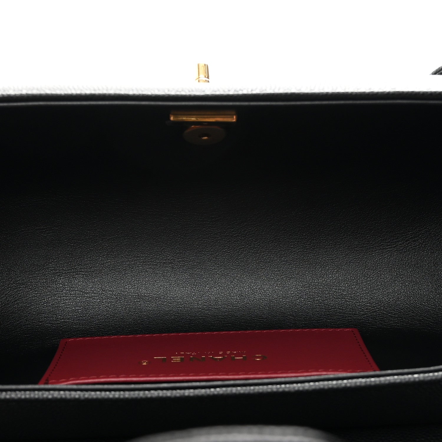 Chanel Shiny Caviar Preppy Coco Small Bowling Bag Black 5 of 11