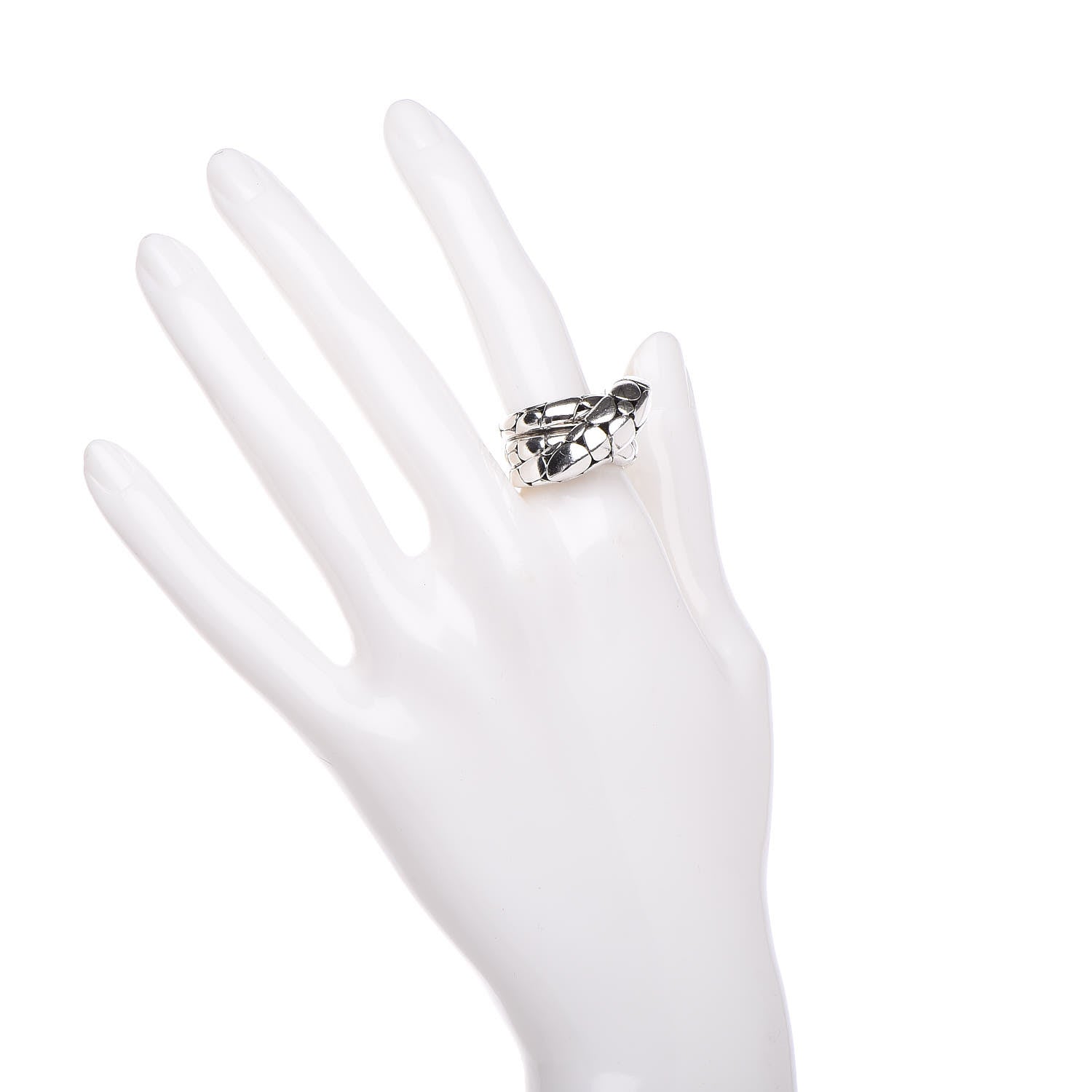 John Hardy Sterling Silver Kali Silver Twist Ring 54 7 2 of 6