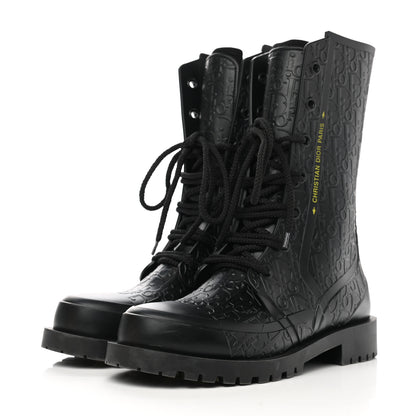 Christian Dior Oblique Rubber Diorcamp Boots 39 Black 3 of 11