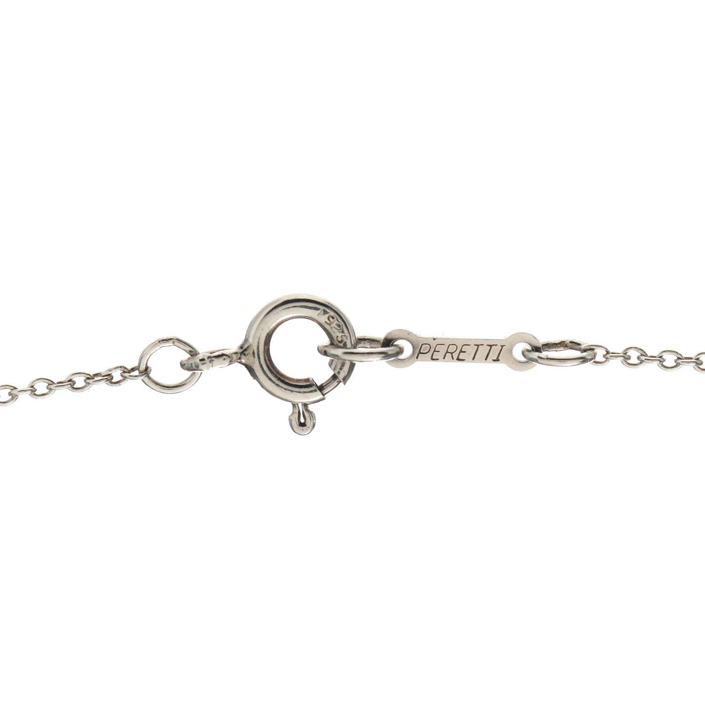 Sterling Silver 12mm Elsa Peretti Bean Pendant Necklace