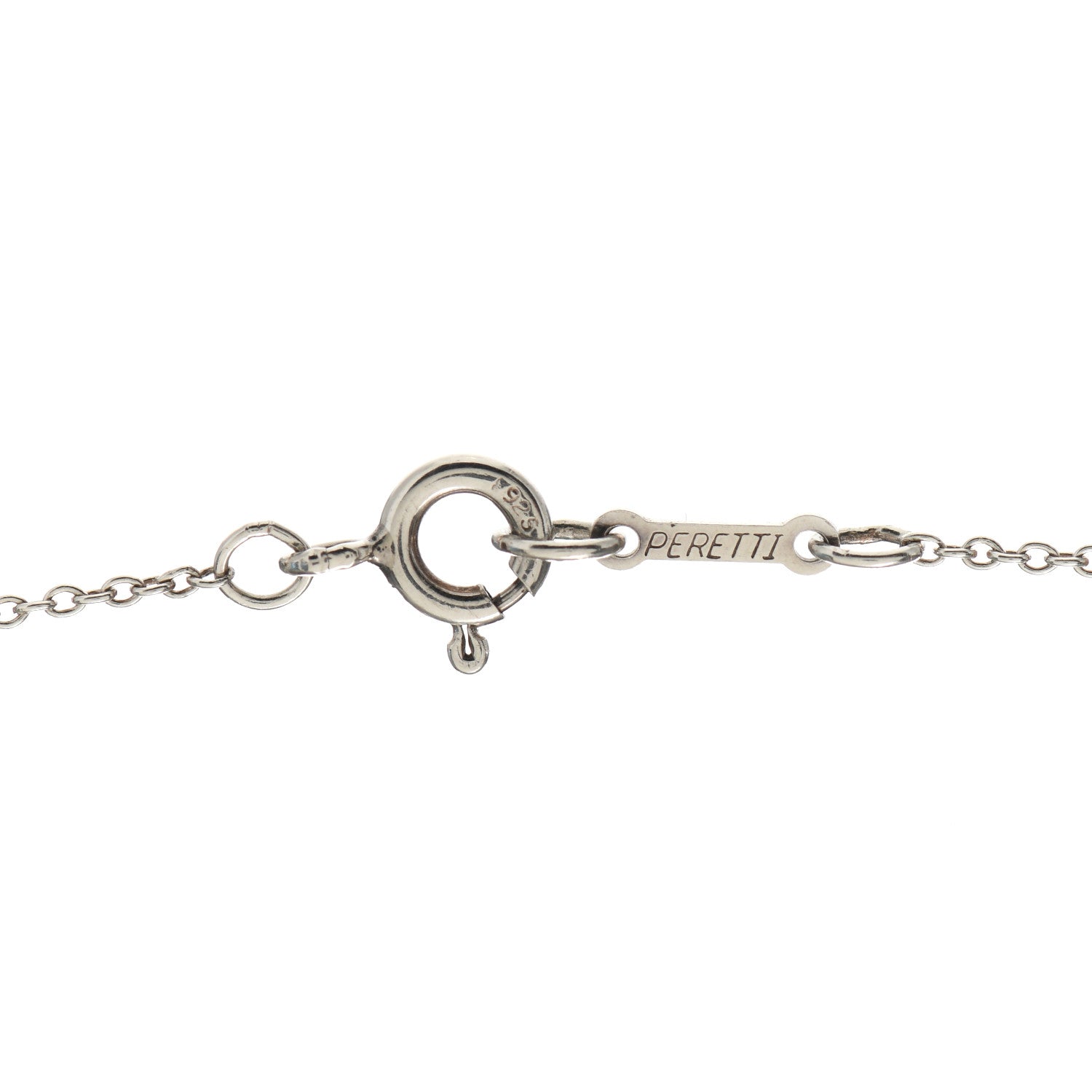 Tiffany Sterling Silver 12mm Elsa Peretti Bean Pendant Necklace 4 of 5