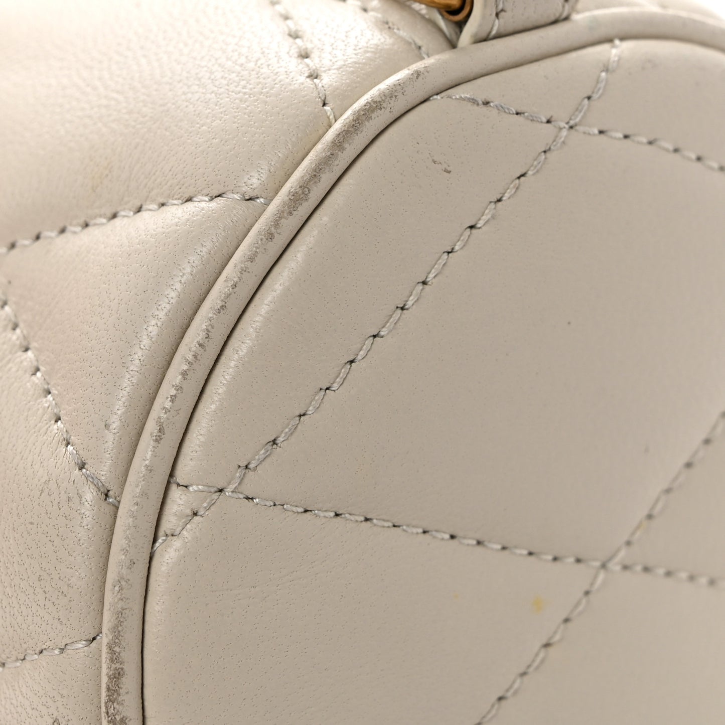 Lambskin Monogram Mini Sade Tube Bag Crema Soft