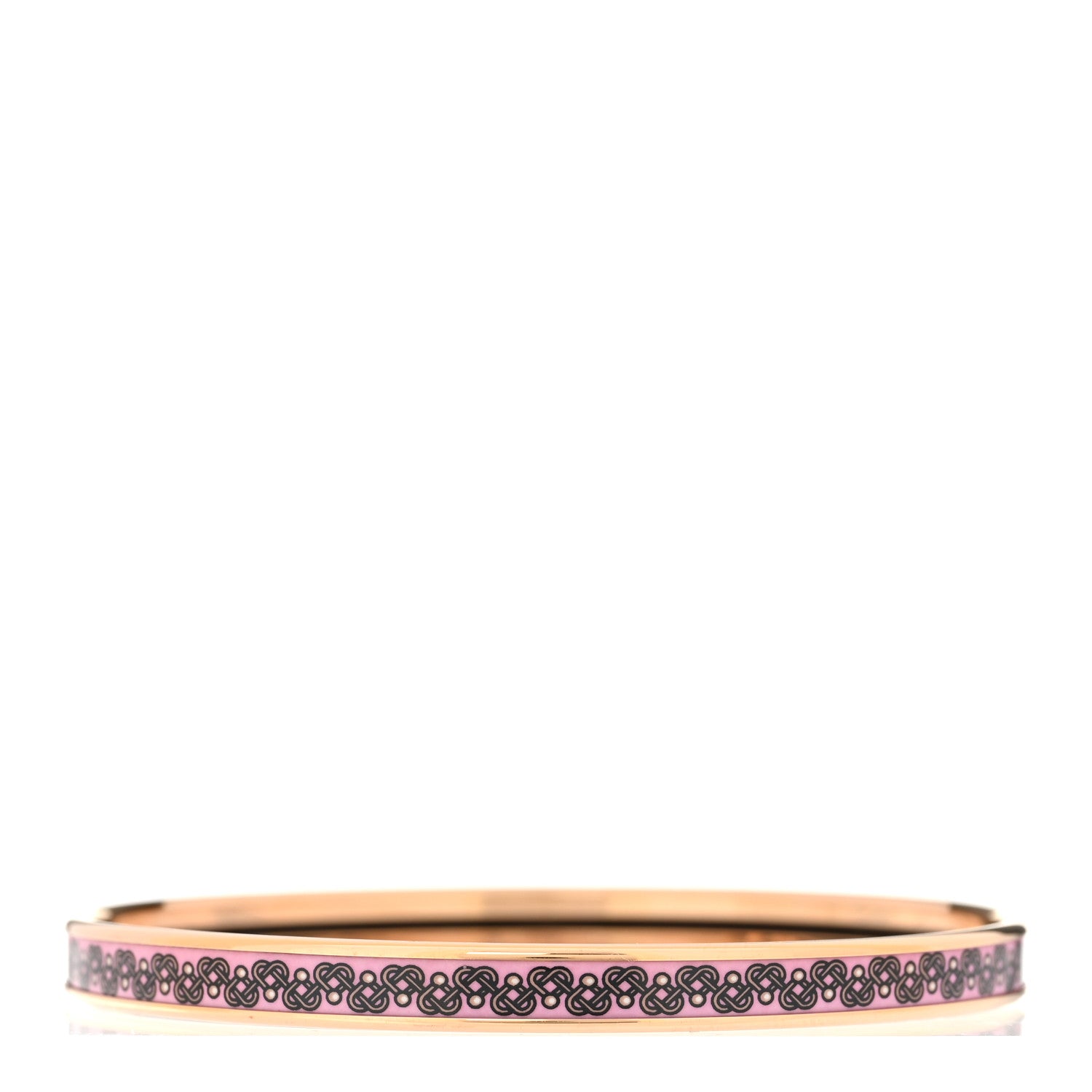 Hermes Enamel Printed Petits Coeurs Extra Narrow Bracelet 70 Aube 1 of 6
