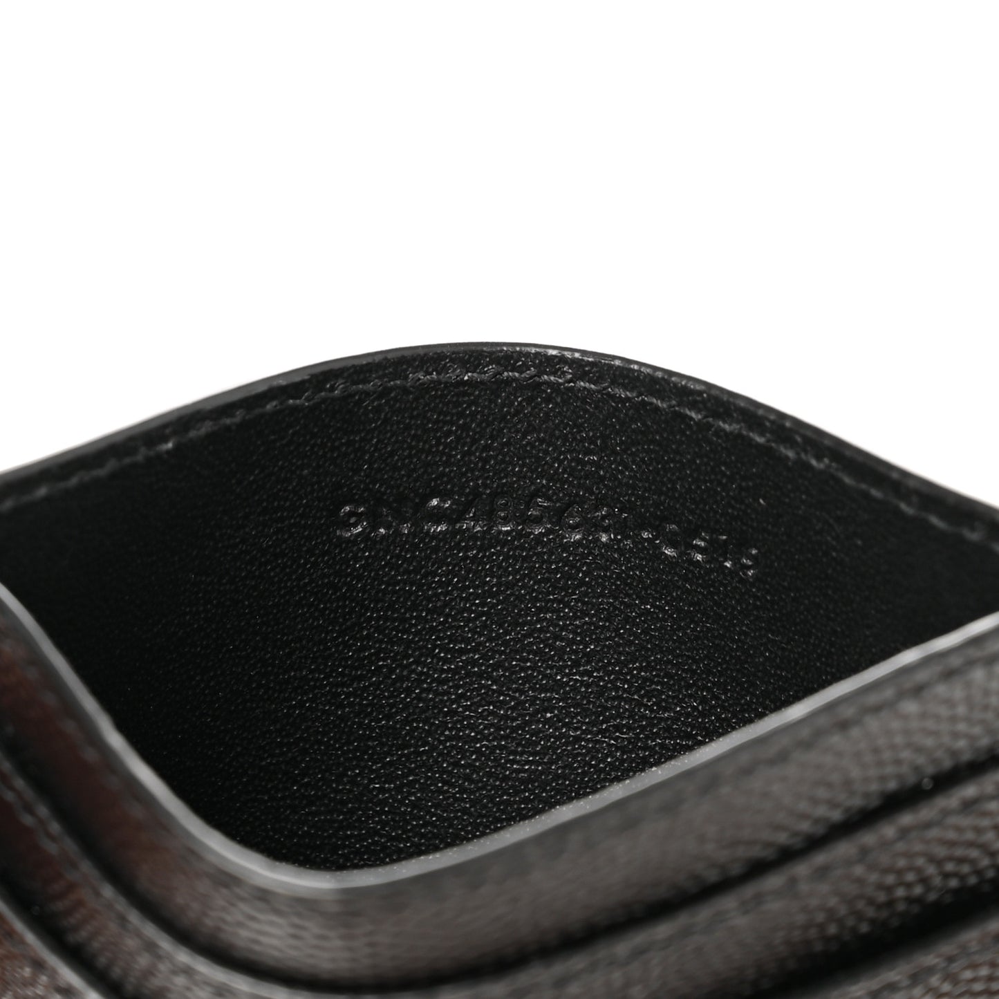 Grain De Poudre Monogram Credit Card Case Black