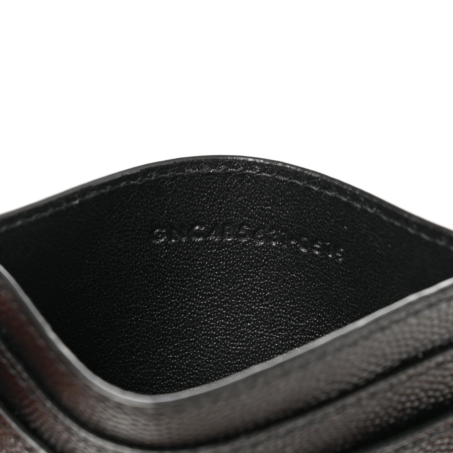 Saint Laurent Grain De Poudre Monogram Credit Card Case Black 7 of 8
