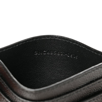 Saint Laurent Grain De Poudre Monogram Credit Card Case Black 7 of 8