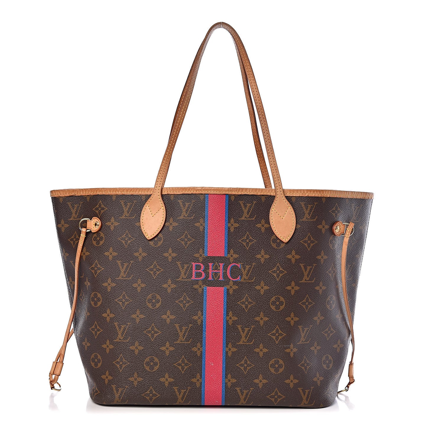 Monogram My LV Heritage Neverfull MM Fuchsia Blue de France