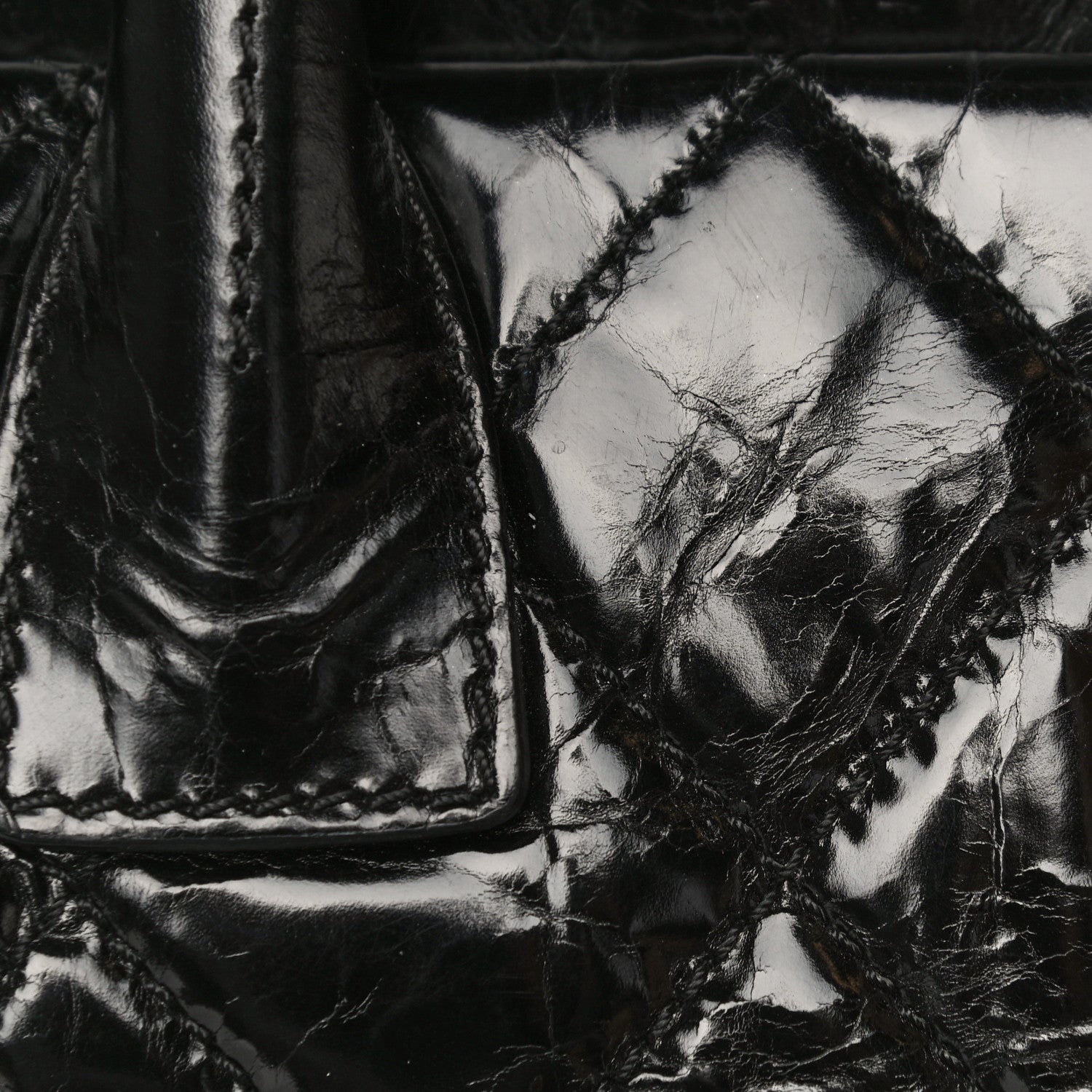 Chanel Glazed Calfskin Quilted Large New Portobello Tote Black 11 of 16