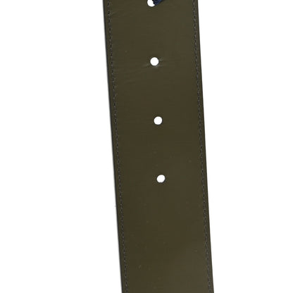 Louis Vuitton Calfskin Monogram Eclipse 40mm LV Initiales Reversible Belt 95 38 Black Green 4 of 5
