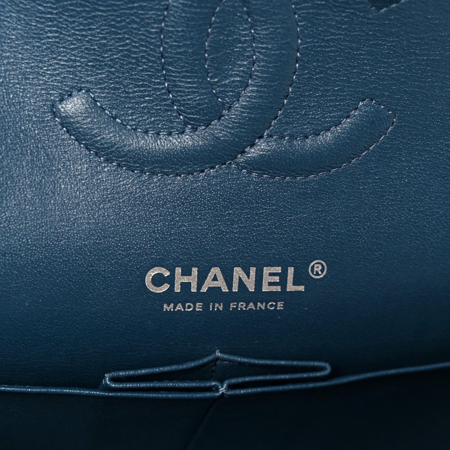 Chanel Lambskin Quilted Medium Double Flap Navy 6 of 12