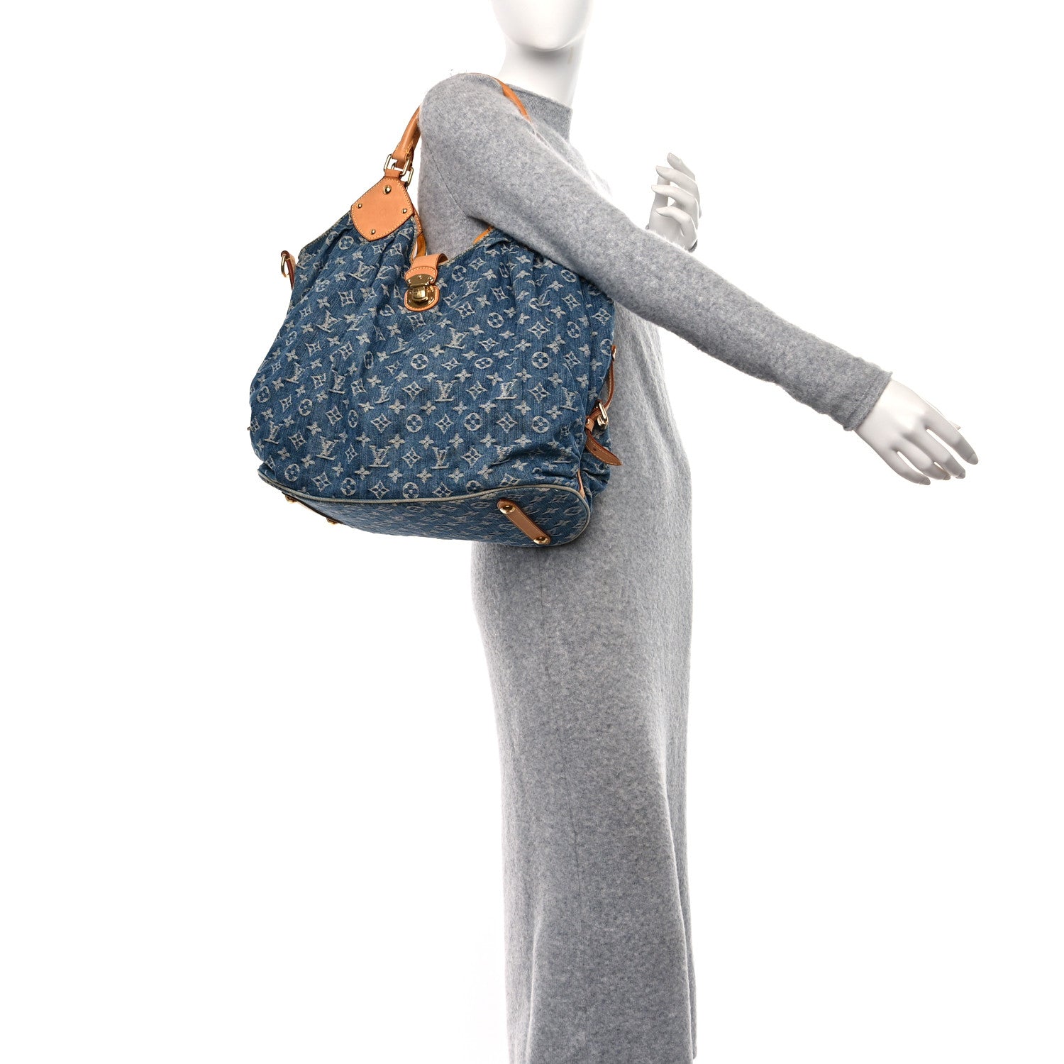 Louis Vuitton Denim Mahina XL Blue 2 of 8
