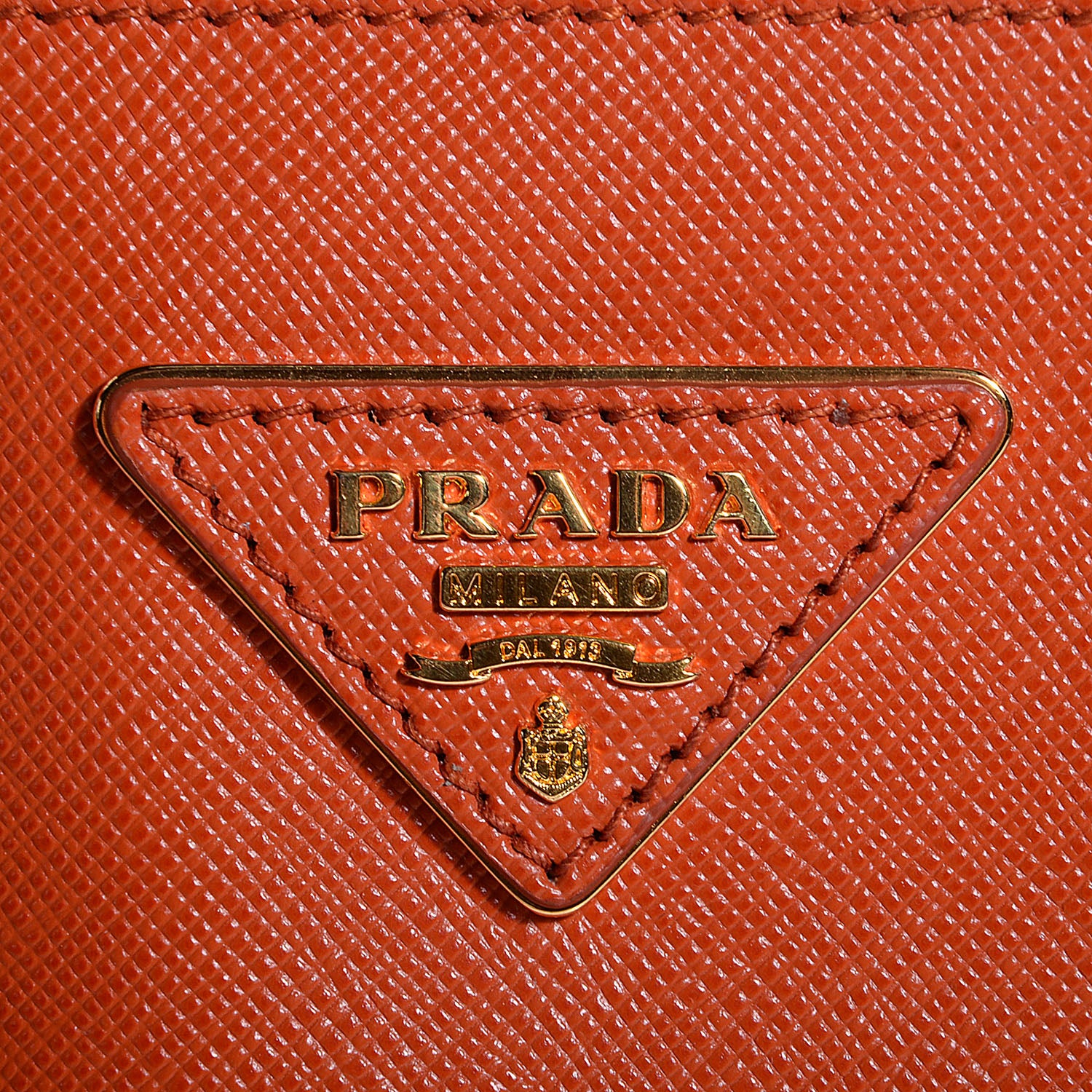 Prada Saffiano Lux Large Tote Papaya 8 of 11