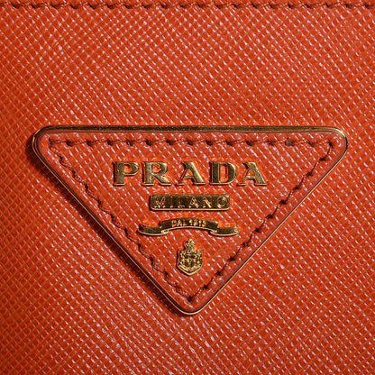 Prada Saffiano Lux Large Tote Papaya 8 of 11