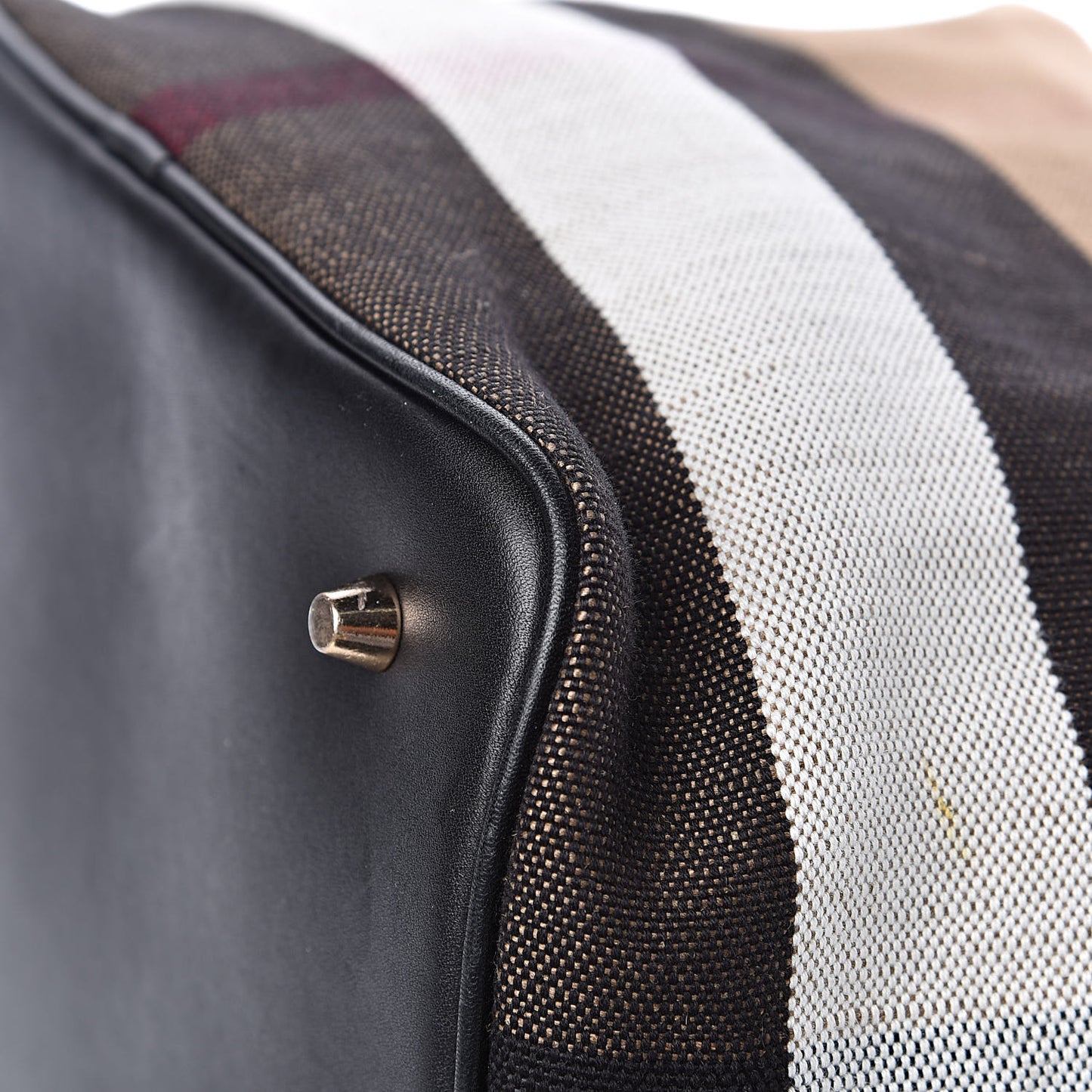 Canvas Mega Check Medium Ashby Hobo Black