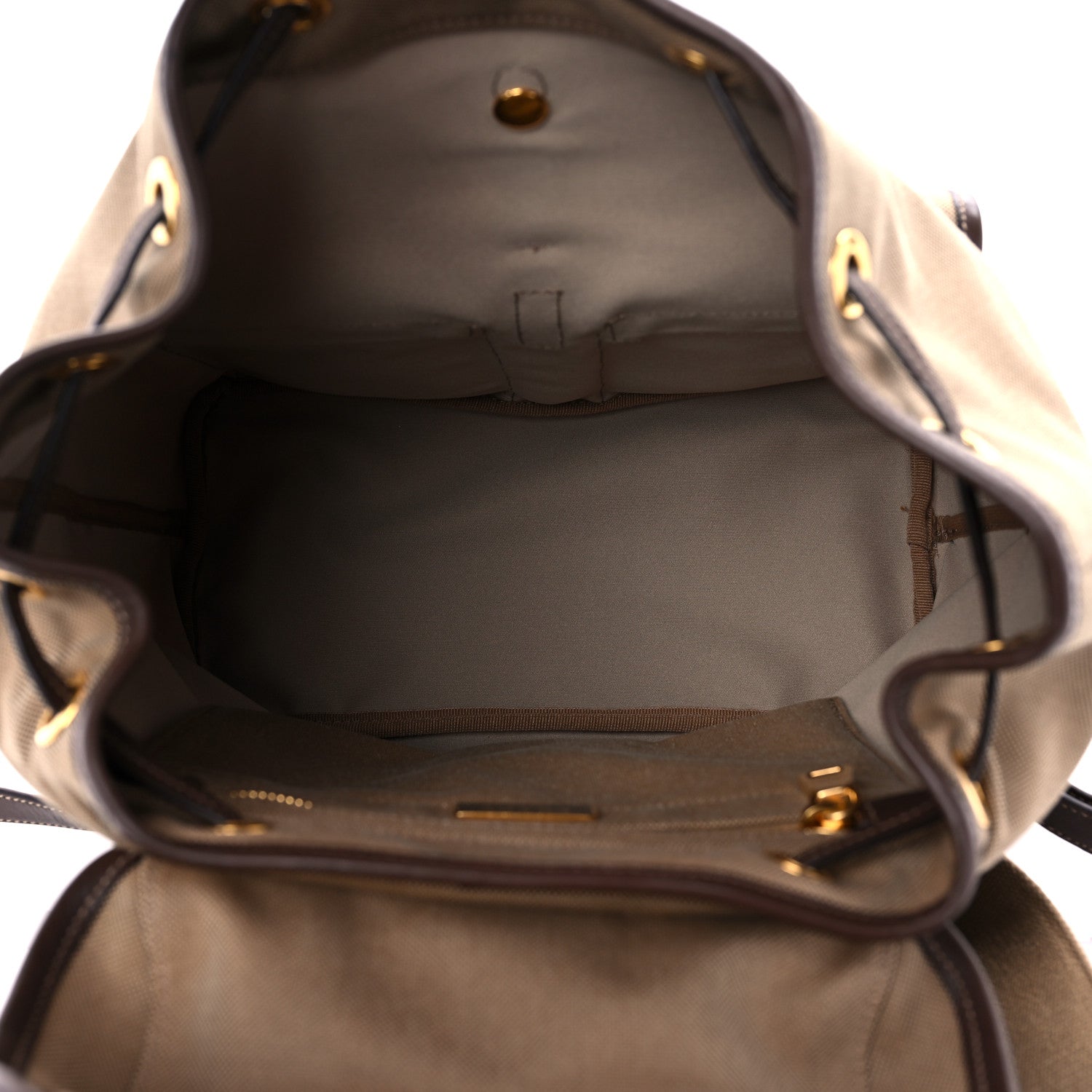 Prada Jacquard Logo Rucksack Backpack Corda Bruciato 7 of 9