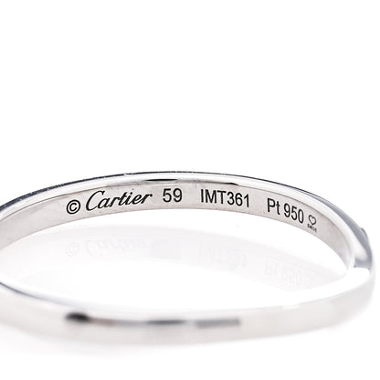 Cartier Platinum 2mm Ballerine Wedding Band Ring 59 8.75 4 of 5