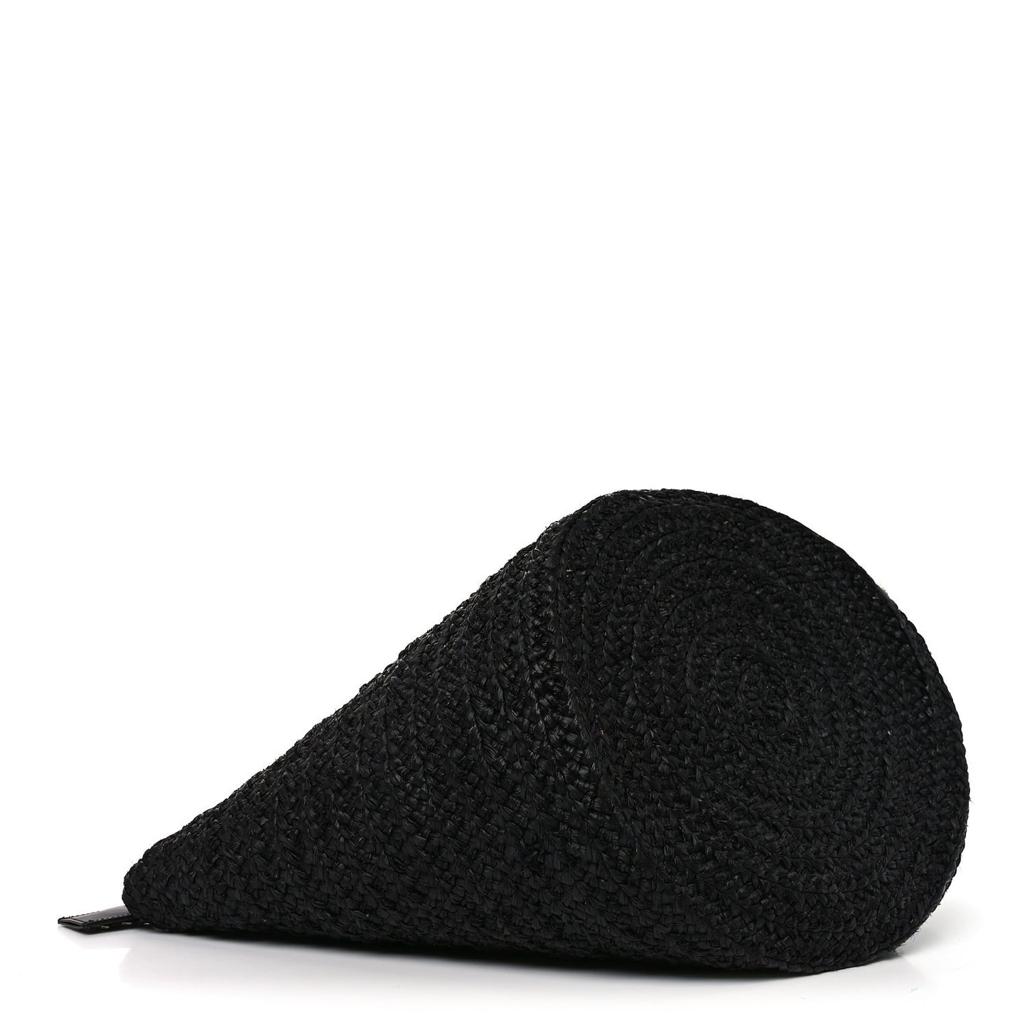 Raffia Medium Panier Bag Black