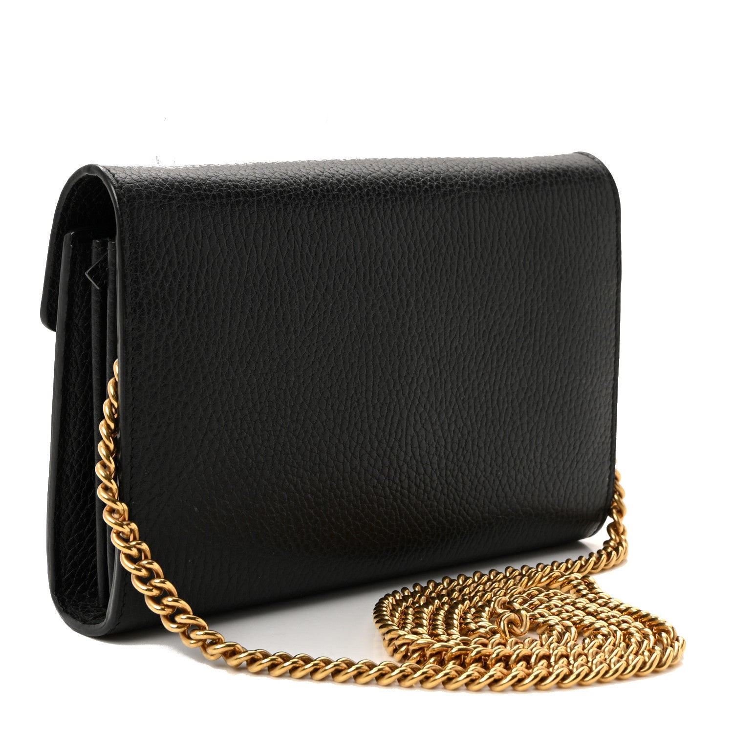 Gucci Calfskin Garden Dionysus Chain Wallet Black 3 of 9