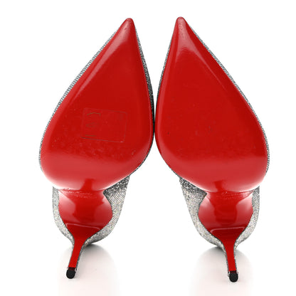 Christian Louboutin Nappa Strass So Kate Pumps 35.5 Silver 5 of 7
