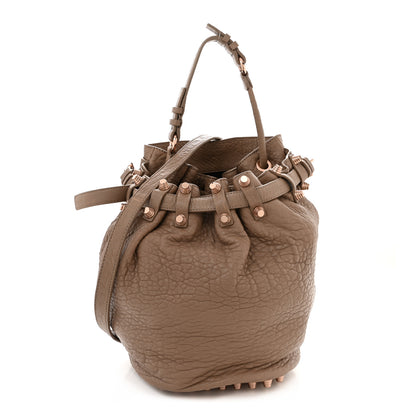 Alexander Wang Pebbled Lambskin Diego Bucket Bag Latte Rose Gold Hardware 1 of 11