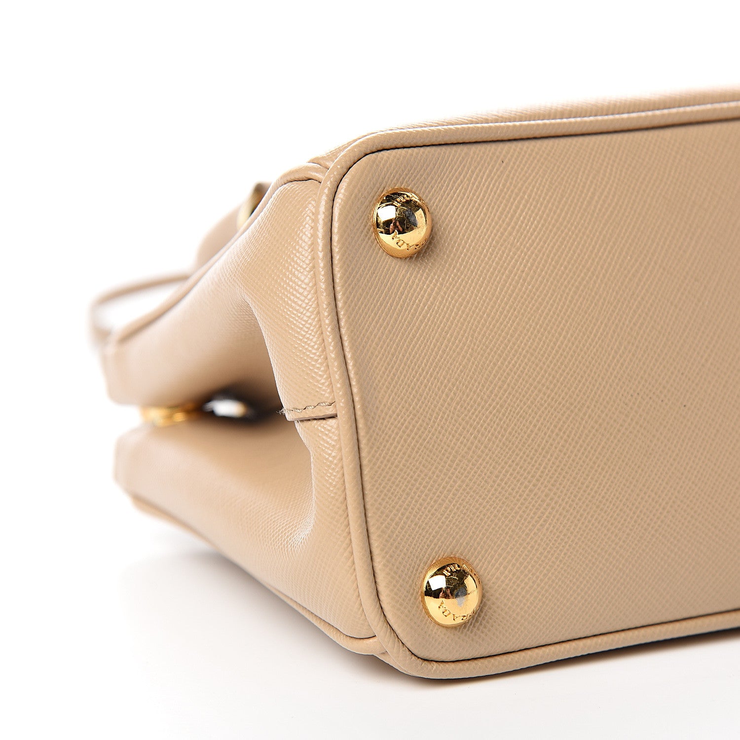 Prada Saffiano Lux Micro Galleria Double Zip Tote Sabbia 7 of 12
