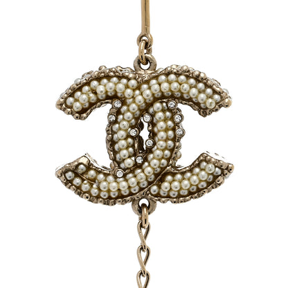 Chanel Pearl CC Long Necklace Gold 4 of 6