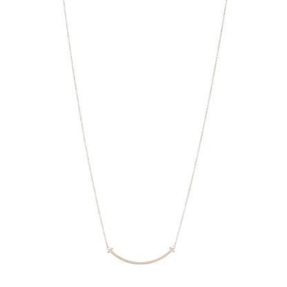 Tiffany 18K Yellow Gold Small T Smile Pendant Necklace 3 of 7
