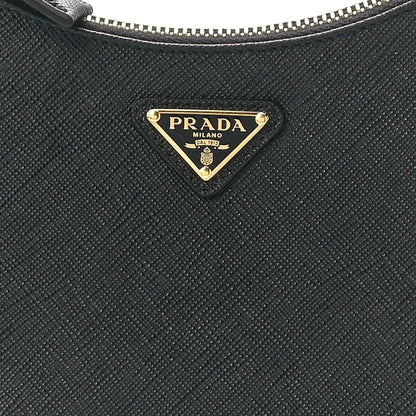 Prada Saffiano Lux Mini Re-Edition Shoulder Bag Black 9 of 13