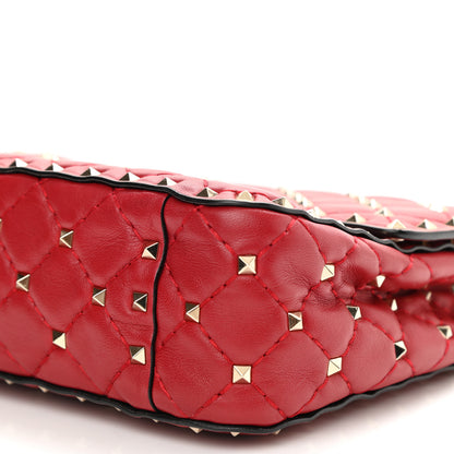 Valentino Garavani Nappa Medium Rockstud Spike Shoulder Bag Rosso Valentino 9 of 10