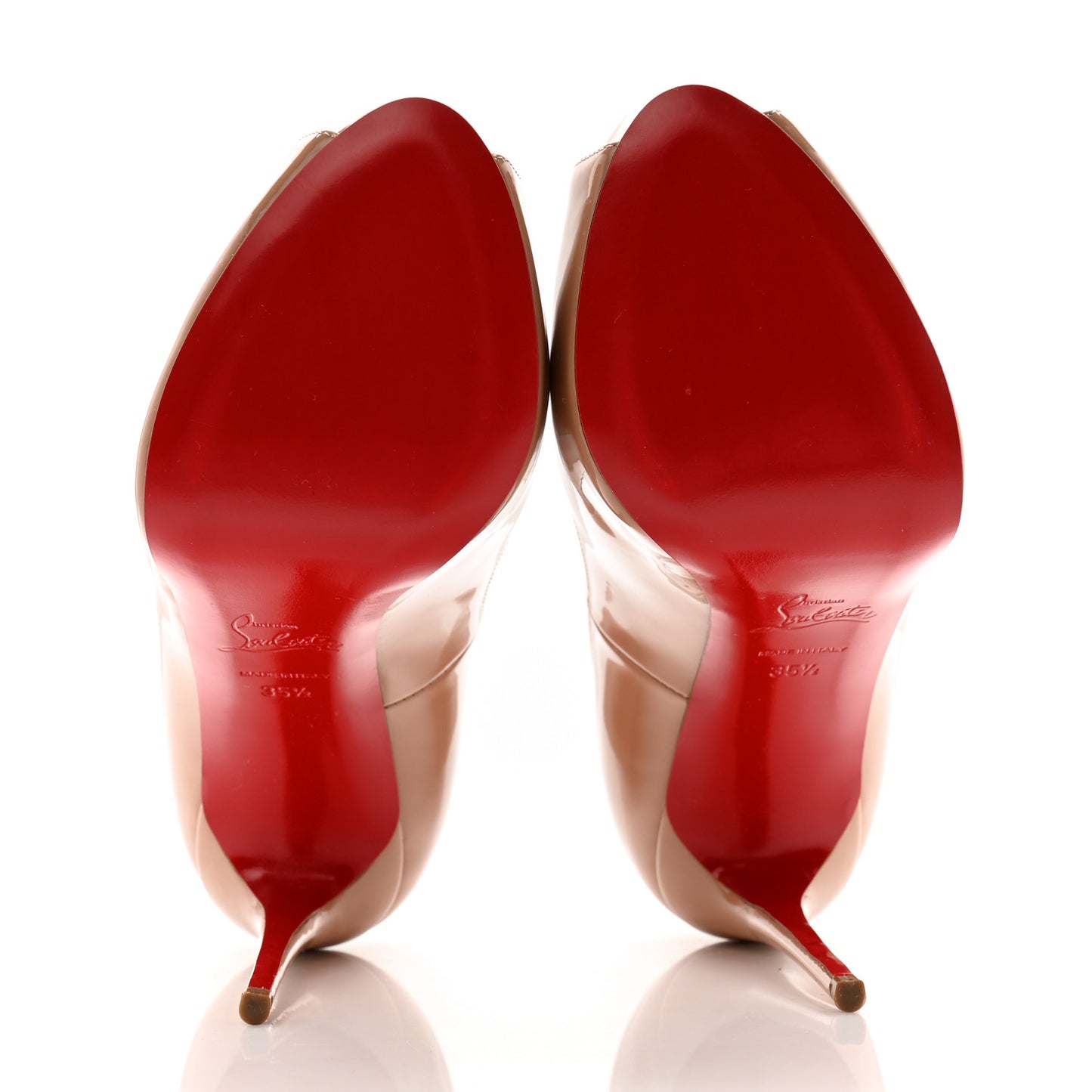 Patent New Very Prive 120 Pumps 35.5 Nude
