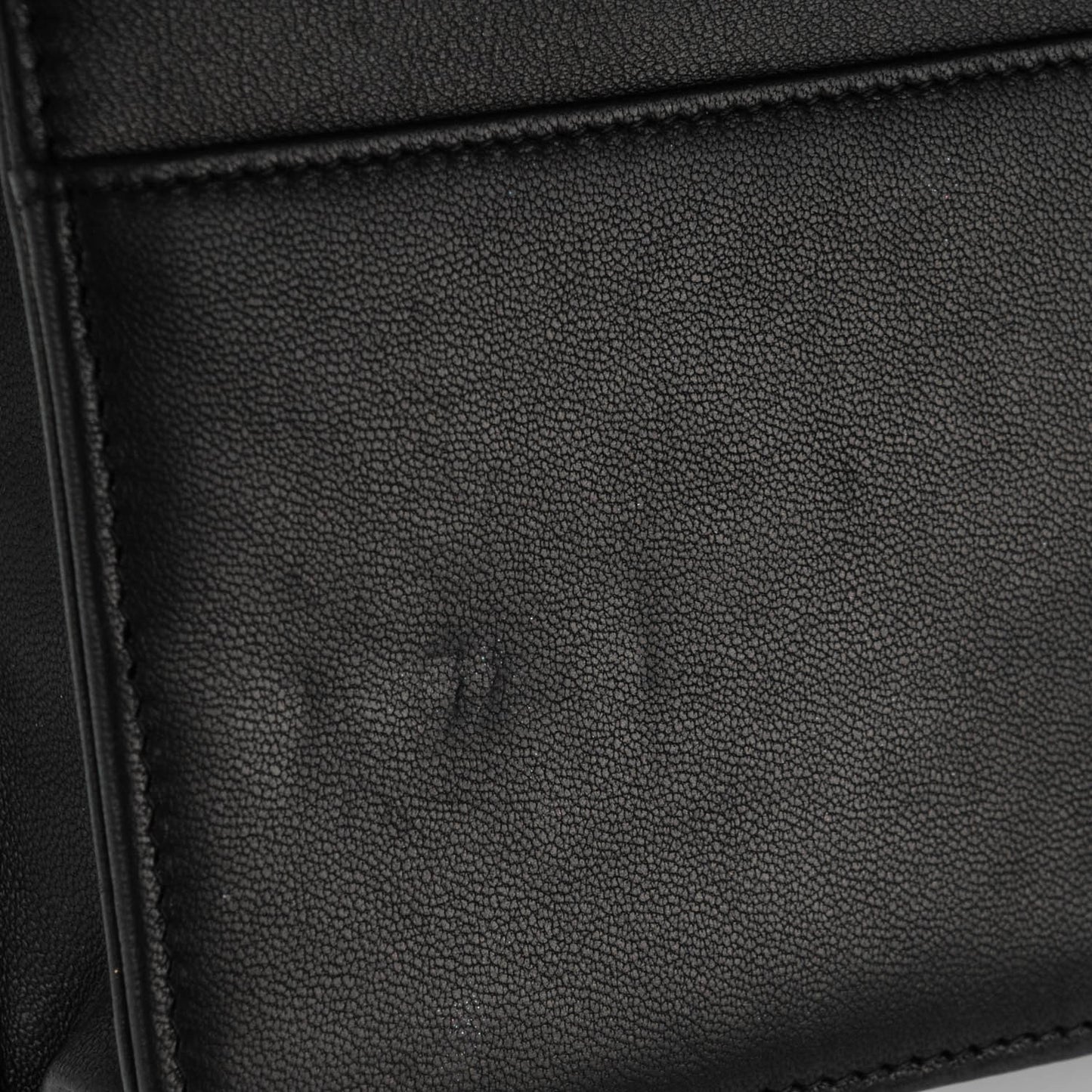 Lambskin Quilted Diamond CC Wallet On Chain WOC Black