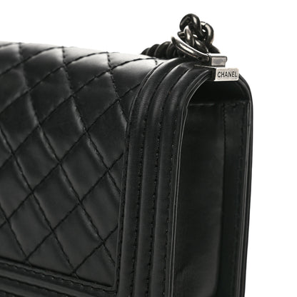 Chanel Calfskin Double Stitch New Medium Boy Flap Black 13 of 13
