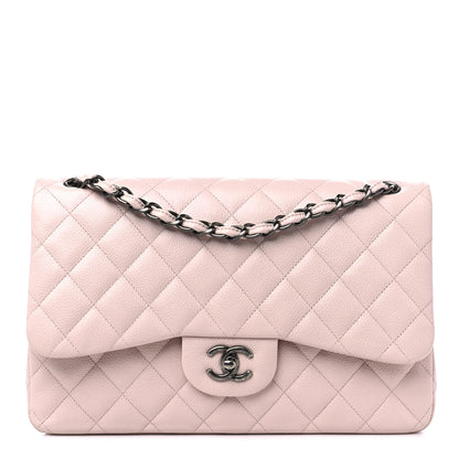 Chanel Caviar Quilted Jumbo Double Flap Light Pink 1 of 8