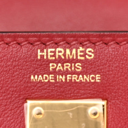 Hermes Swift Kelly Retourne 25 Rouge Grenat 6 of 17