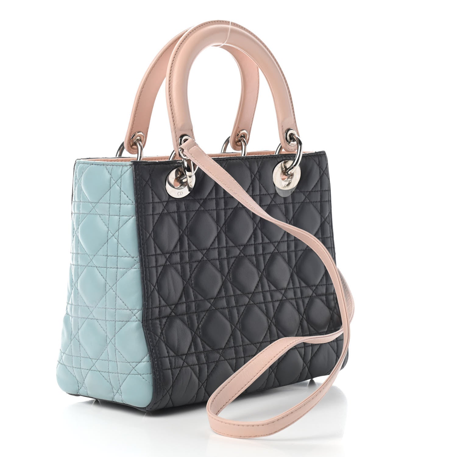 Christian Dior Lambskin Cannage Medium Tri-Color Lady Dior Multicolor 2 of 11