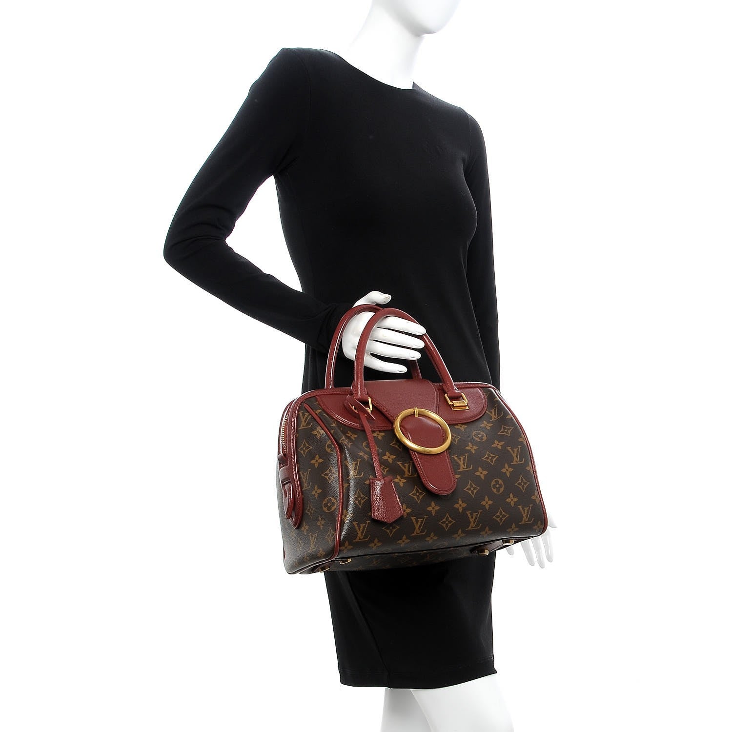Louis Vuitton Monogram Golden Arrow Speedy Burgundy 2 of 9