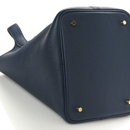 Hermes Taurillon Clemence Picotin Lock 18 PM Bleu Nuit 8 of 10
