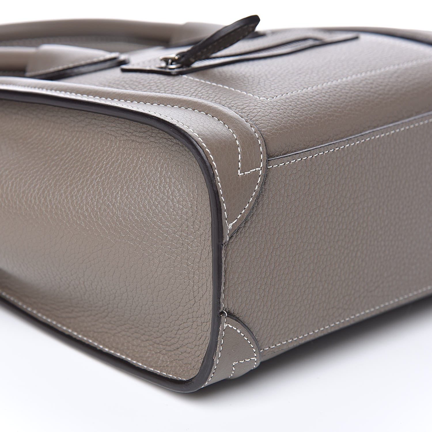 Celine Drummed Calfskin Nano Luggage Souris 9 of 10