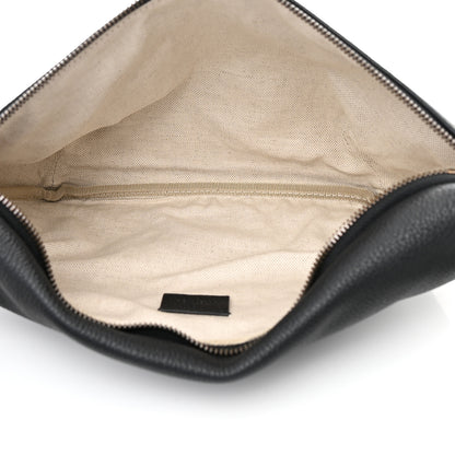 Gucci Grained Calfskin Logo Belt Bag Black 5 of 12