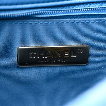 Chanel Goatskin Quilted Large Chanel 19 Flap Blue 6 of 12