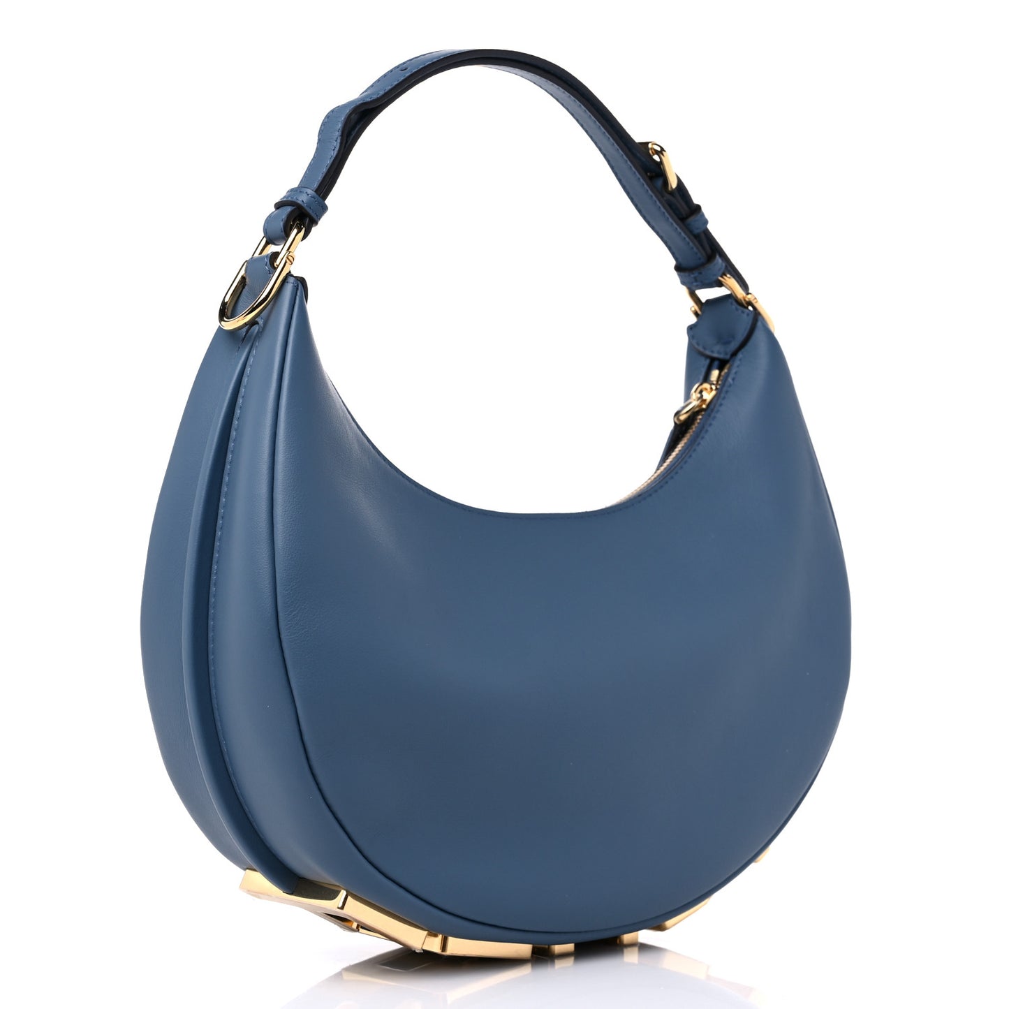 Vitello Grace Matte Small Fendigraphy Hobo Bag Mirto