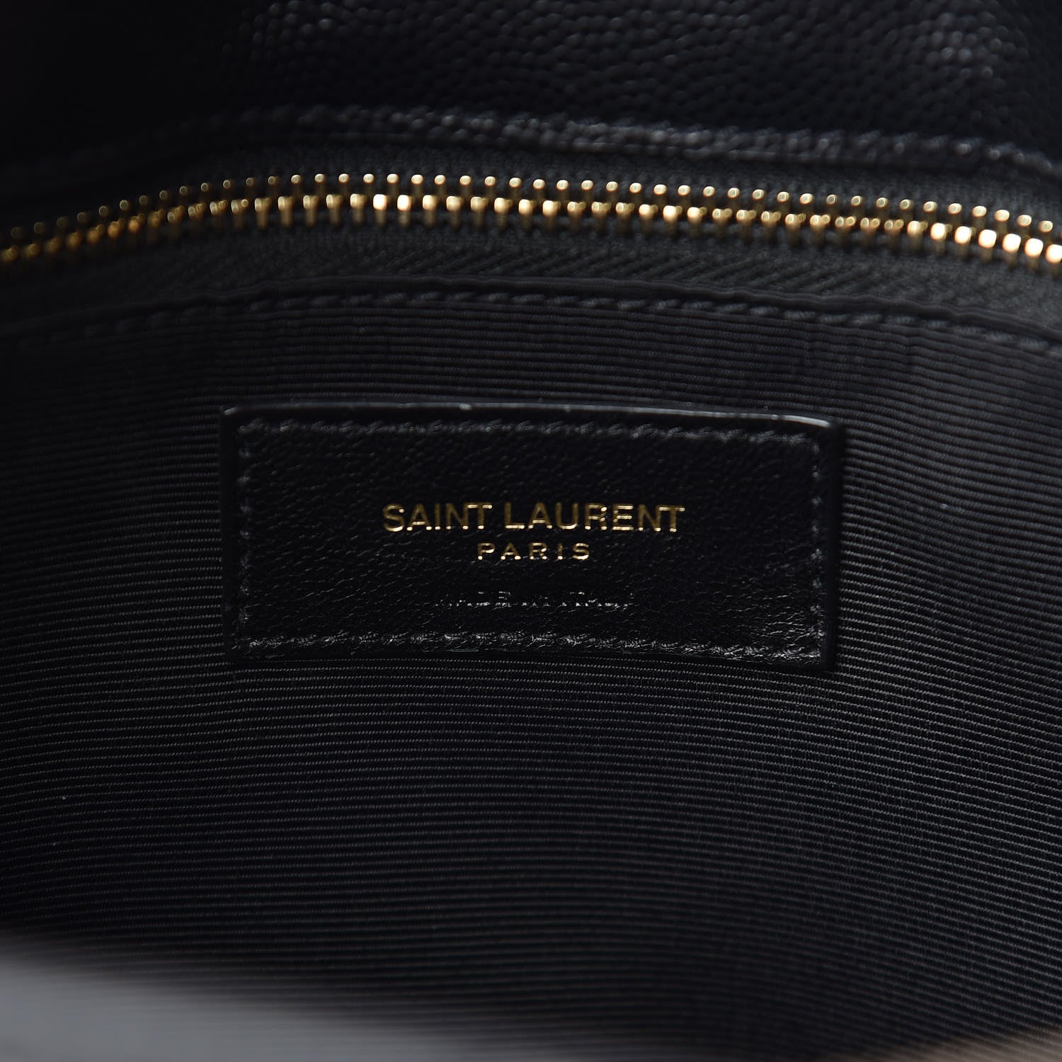 Saint Laurent Grain De Poudre Matelasse Chevron Monogram Shopping Bag Black 8 of 11